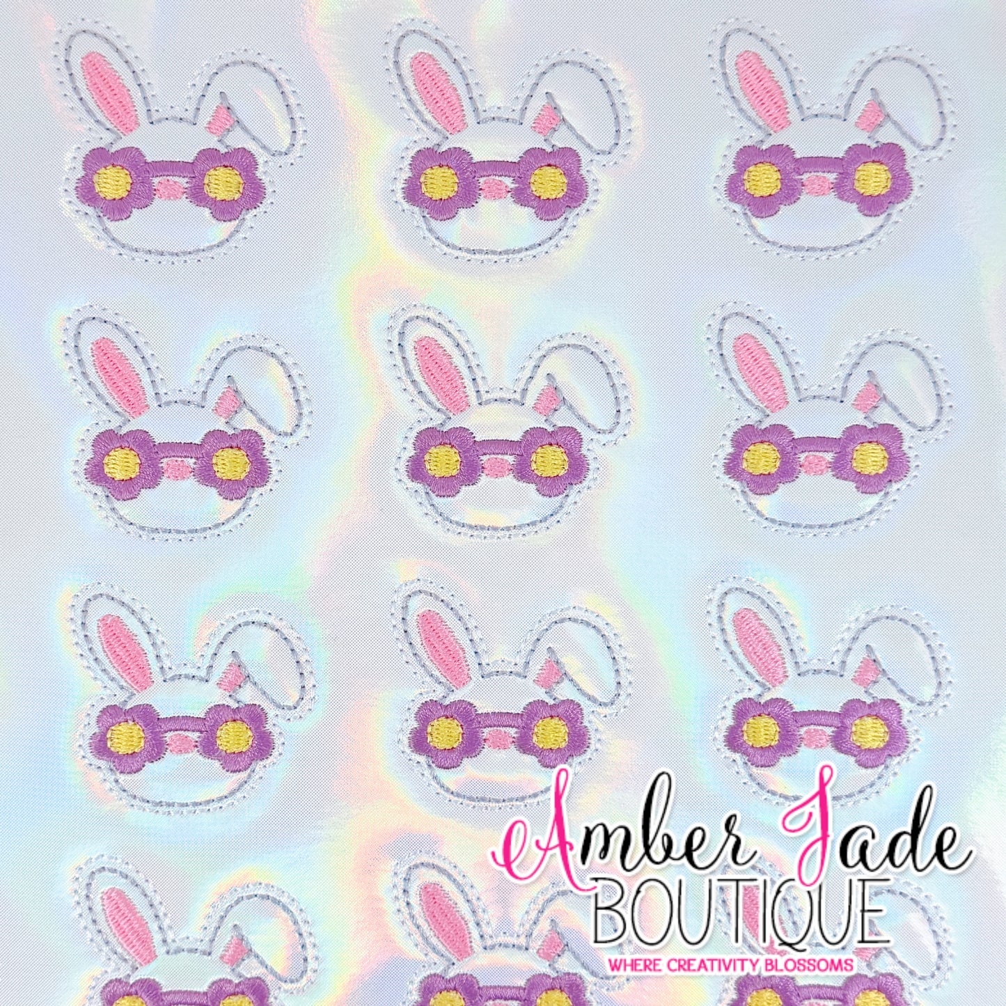 Bunny Rabbit in flower glasses