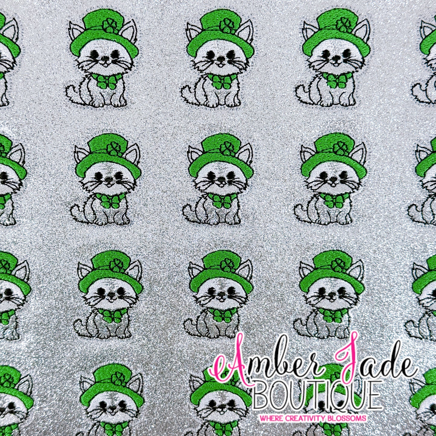 St Patrick's Day Cat - SILVER