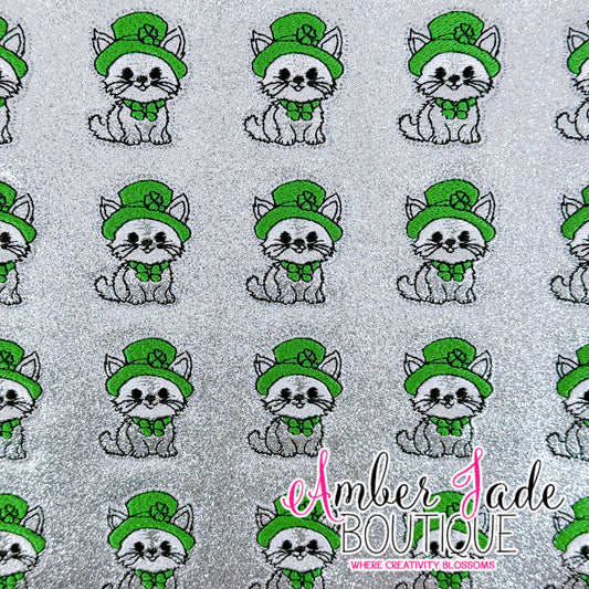 St Patrick's Day Cat - SILVER