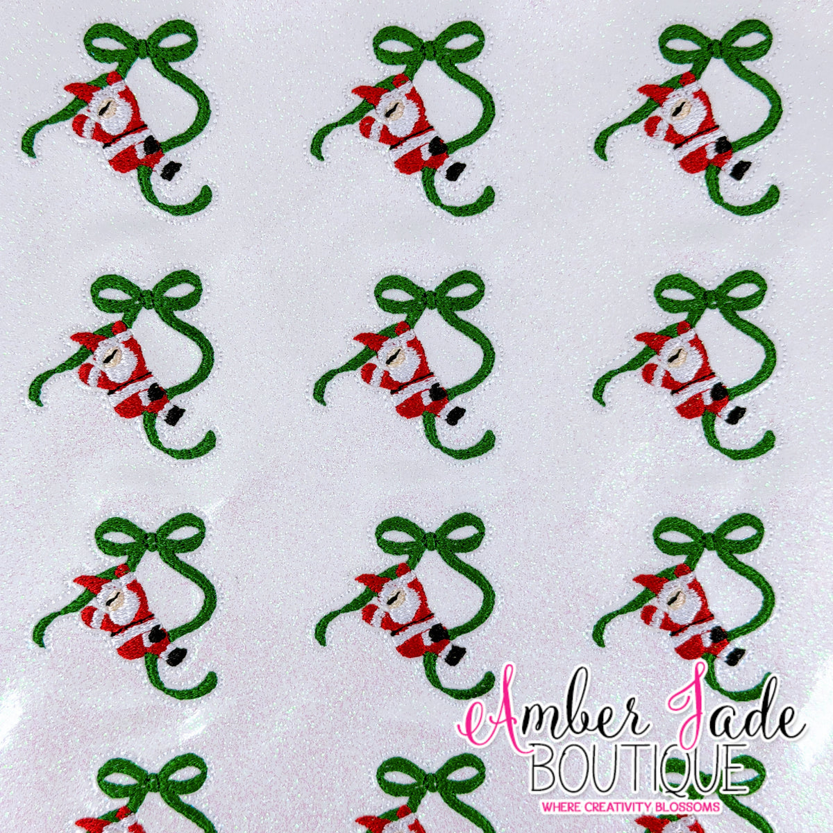 Santa Bow Coquette - GREEN BOW