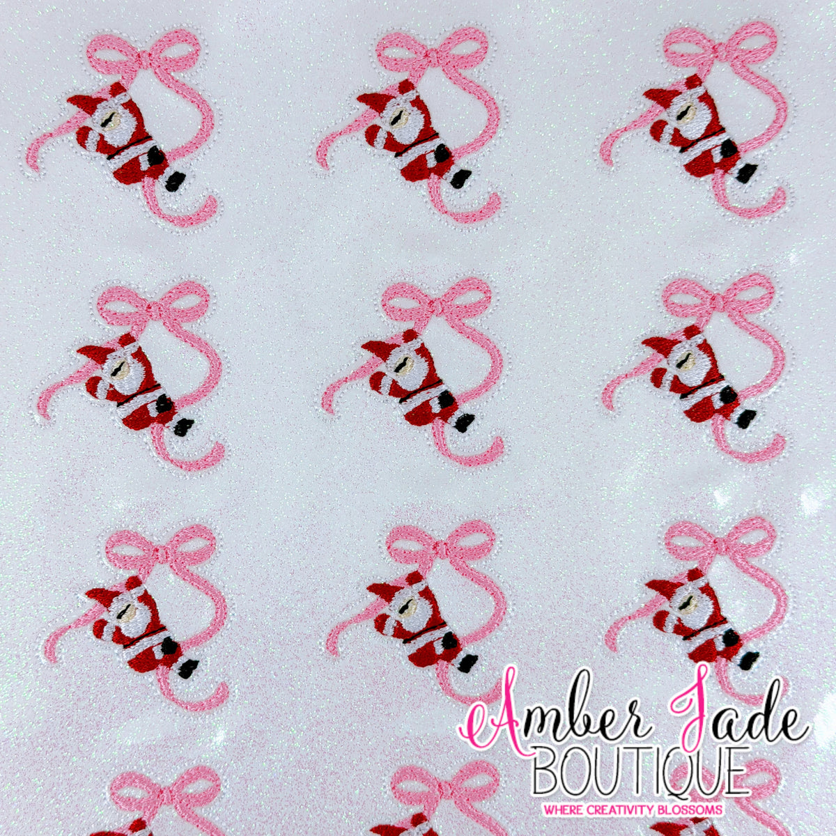 Santa Bow Coquette - PINK BOW