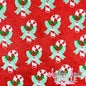 Candy Cane Bow Holly - RED