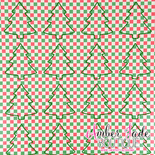 *LIMITED* Christmas Tree - Red & Green Checkers