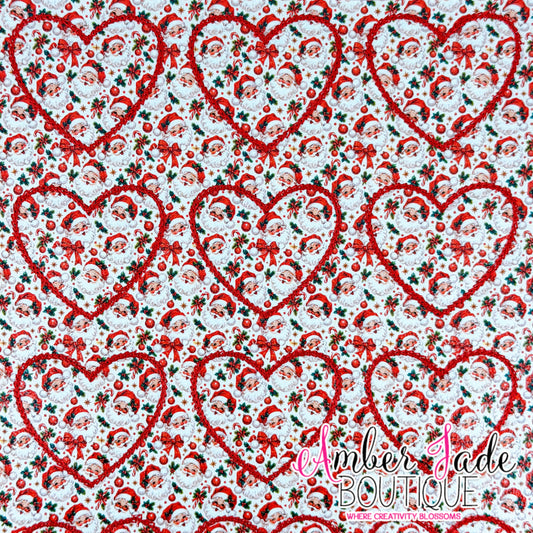 *LIMITED* Heart - Santa Holly & Bows