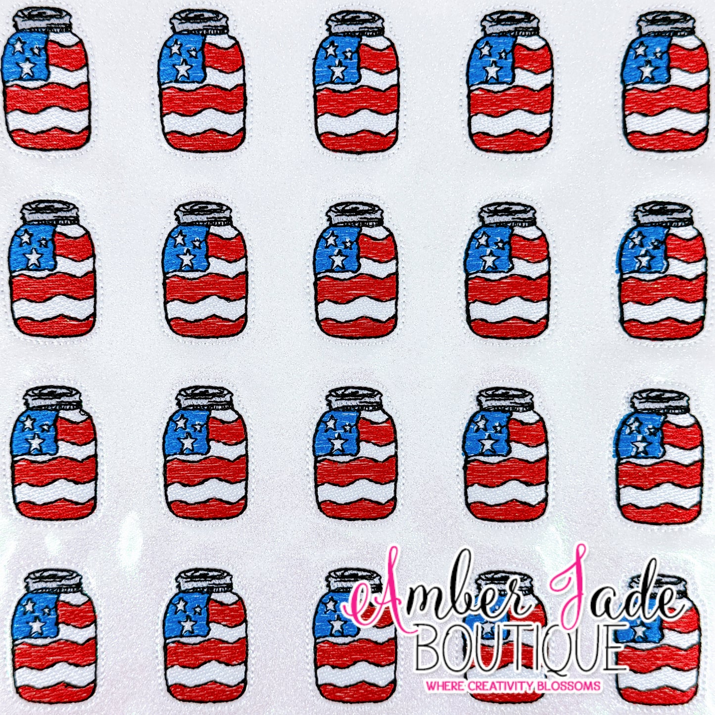 Patriotic Mason Jar