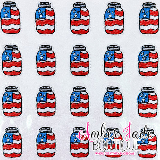 Patriotic Mason Jar
