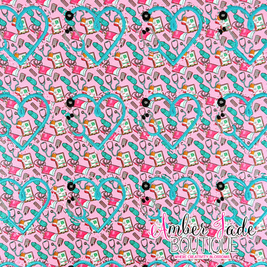 *LIMITED* Stethoscope Heart - Pink Nurse