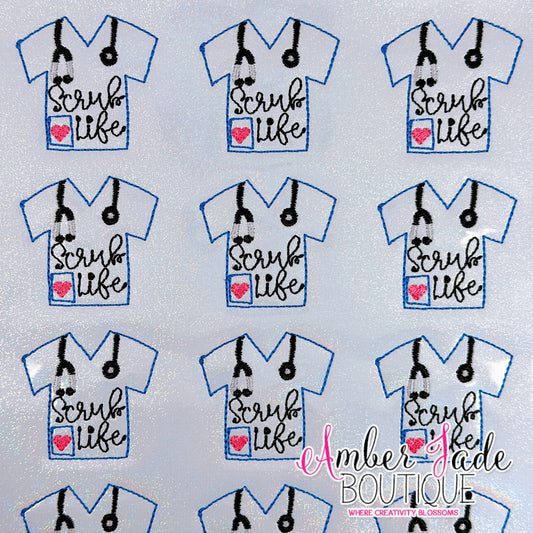 Scrub Life - Pastel Blue