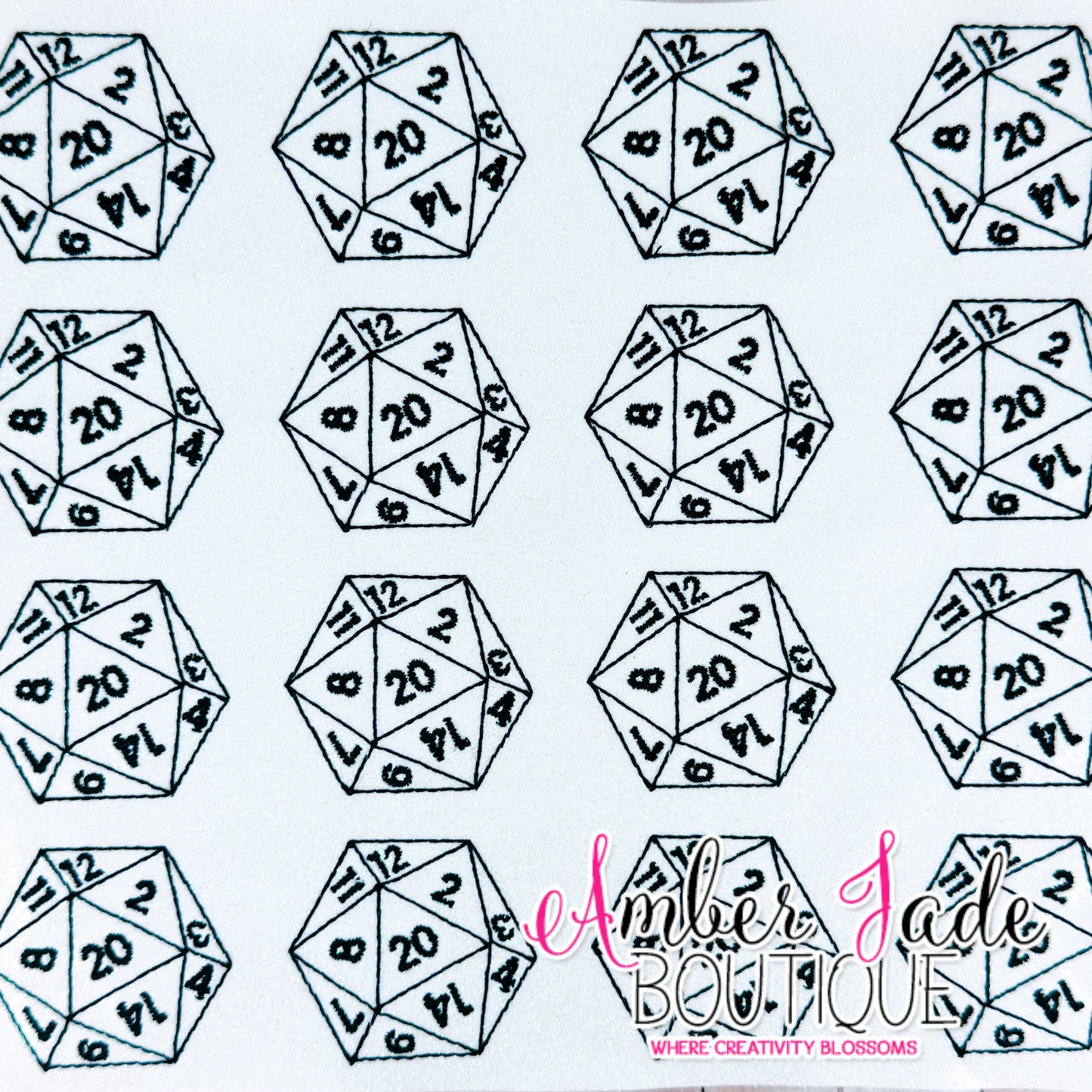 D20 Dice - WHITE