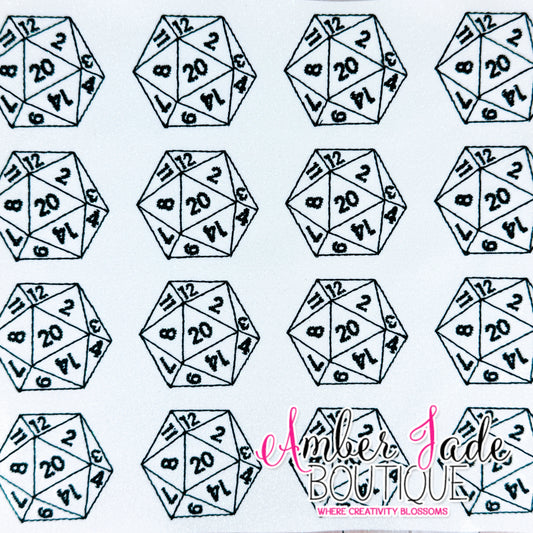 D20 Dice - WHITE