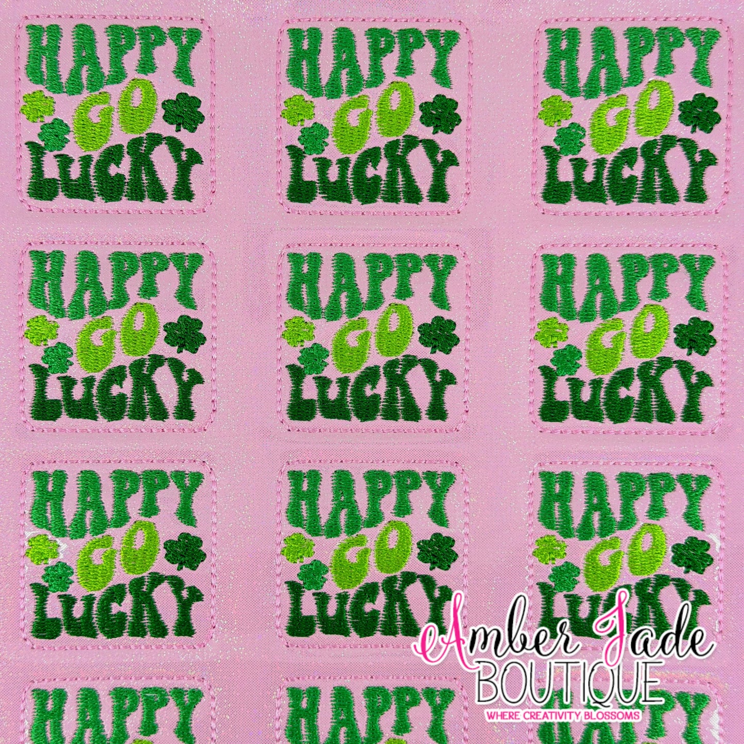 Happy Go Lucky - Retro Square
