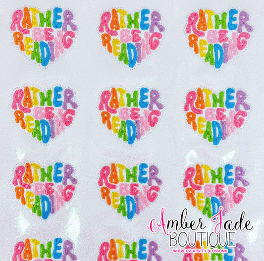 Rather Be Reading Rainbow Heart