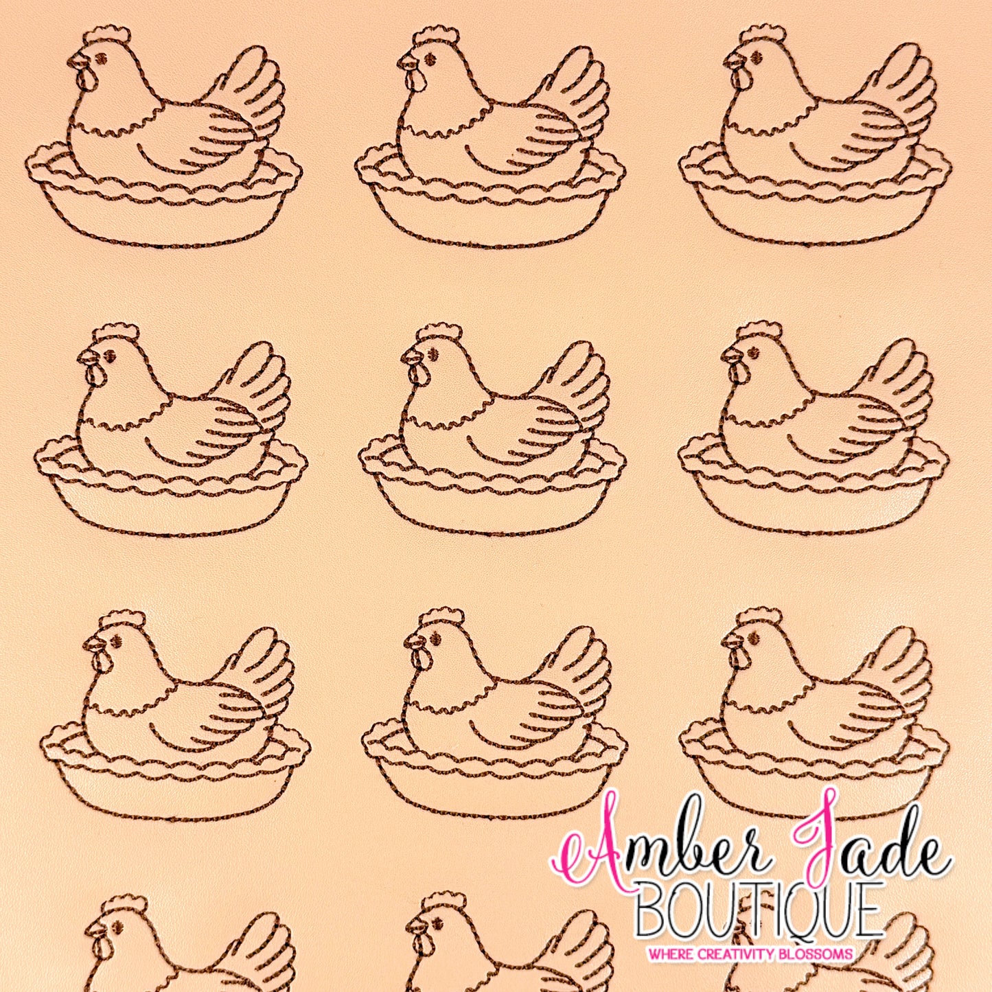 Vintage - Hen on nest - TAN