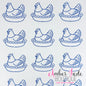 Vintage - Hen on nest - WHITE