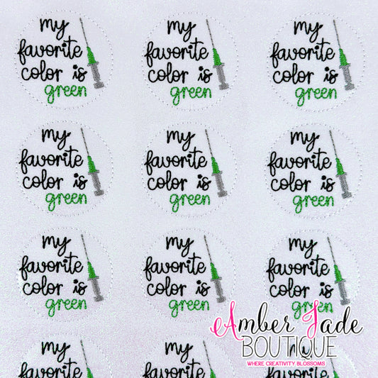 My favorite color is green