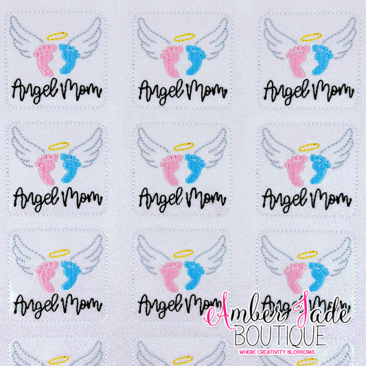 Angel Mom - Blue & Pink Feet