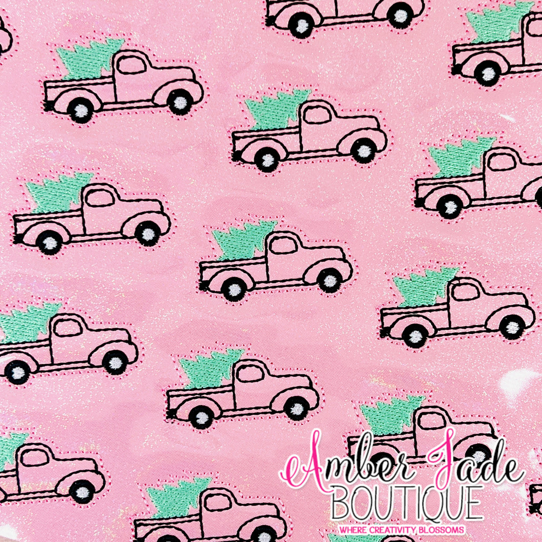 Pick Up Truck With Tree - Pink/ Mint