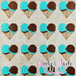Heart Ice Cream Cones - Mint & Chocolate