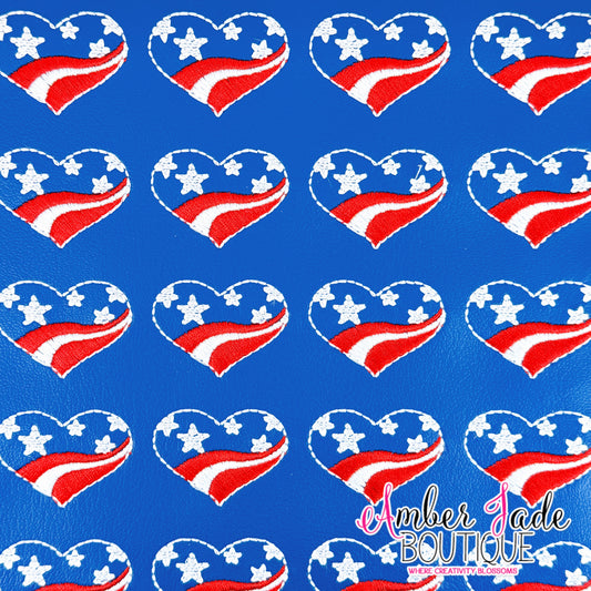 Patriotic Heart - Marine Vinyl