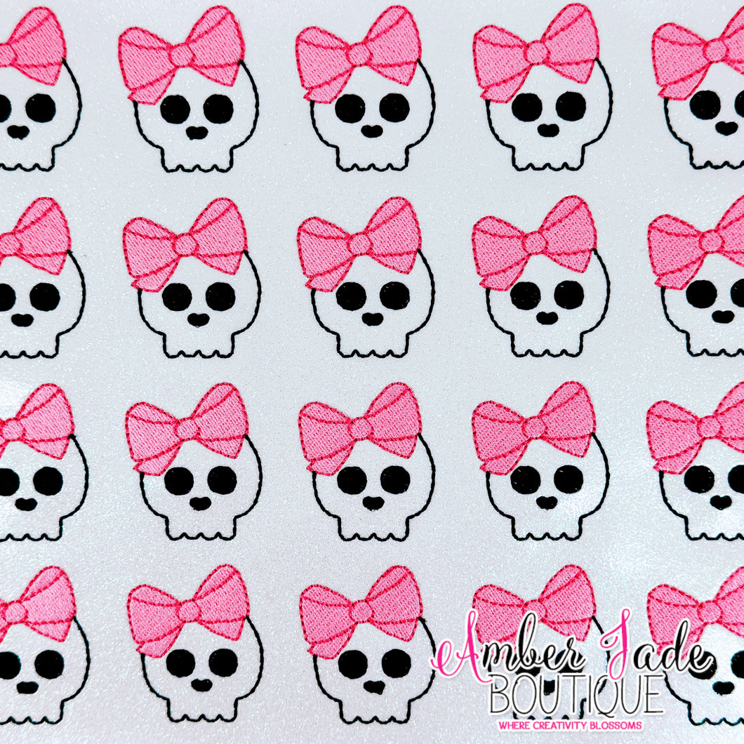 Skull Pink Coquette Bow