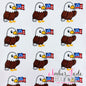 Patriotic Flag Eagle (Set of 3)