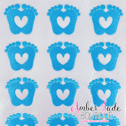 Baby Feet Heart - BLUE