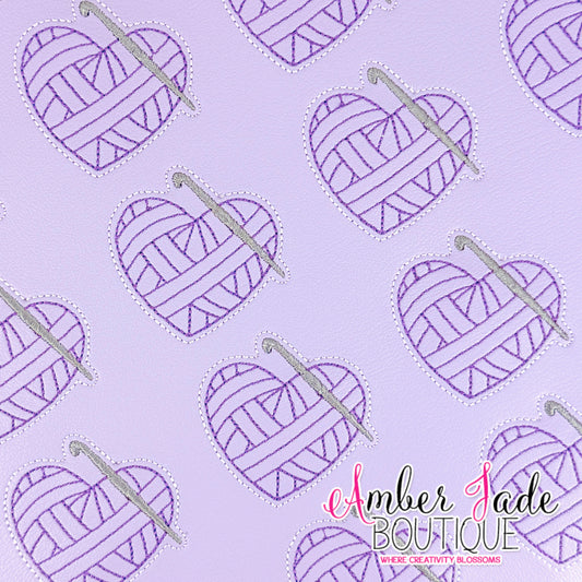 Heart Yarn Crochet - Marine Pastel Purple