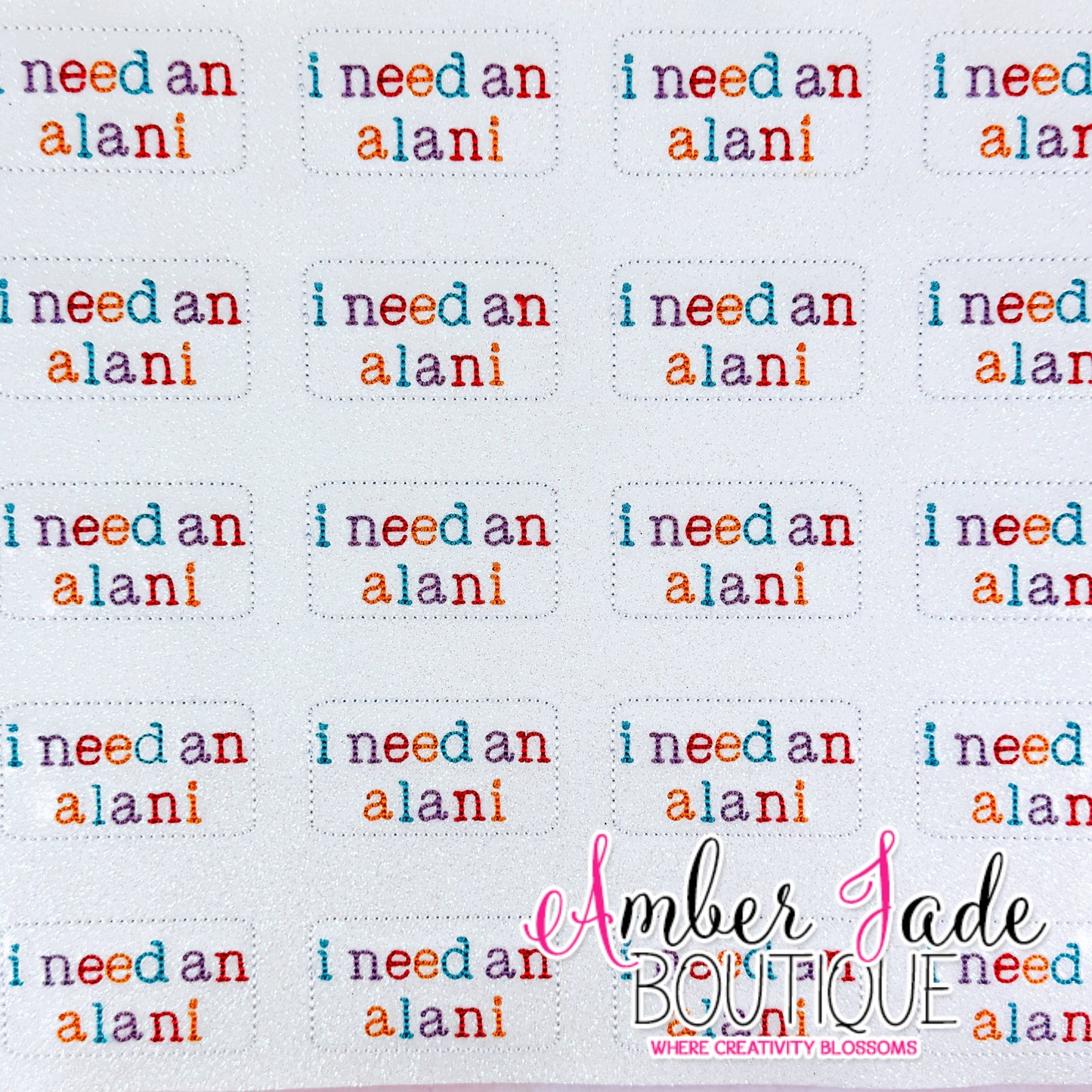 i need an alani - FULL SHEET