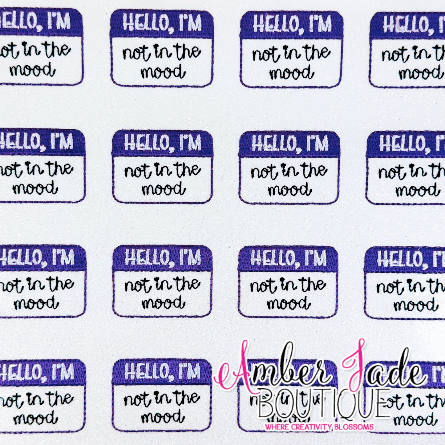 Hello, I'm not in the mood - PURPLE