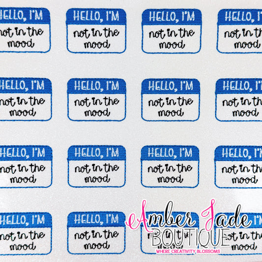 Hello, I'm not in the mood - BLUE