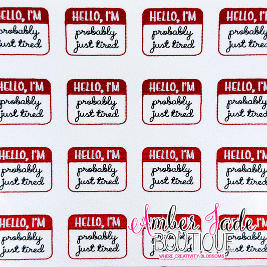 Hello, I'm probably just tired - RED