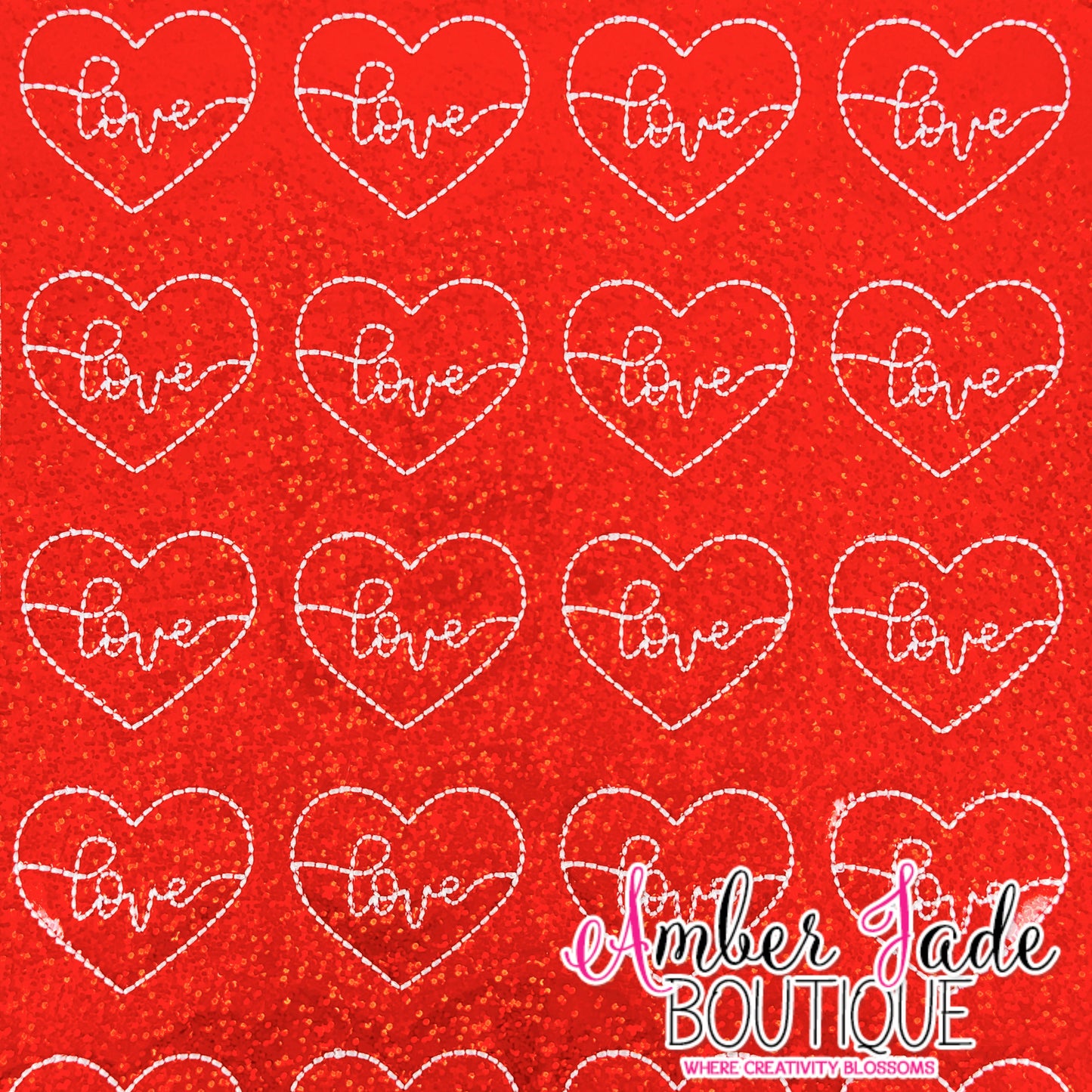 Love Heart - Red Holo Confetti