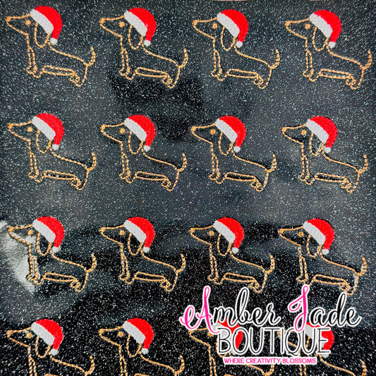 Dachsund Santa - Black