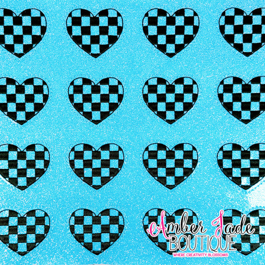 Checkered Heart - BLUE
