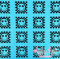 Checkered Happy Face - BLUE