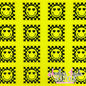 Checkered Happy Face - YELLOW