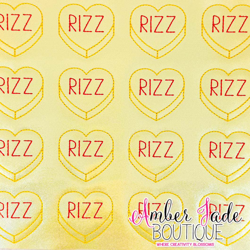 Conversation Heart - RIZZ - YELLOW