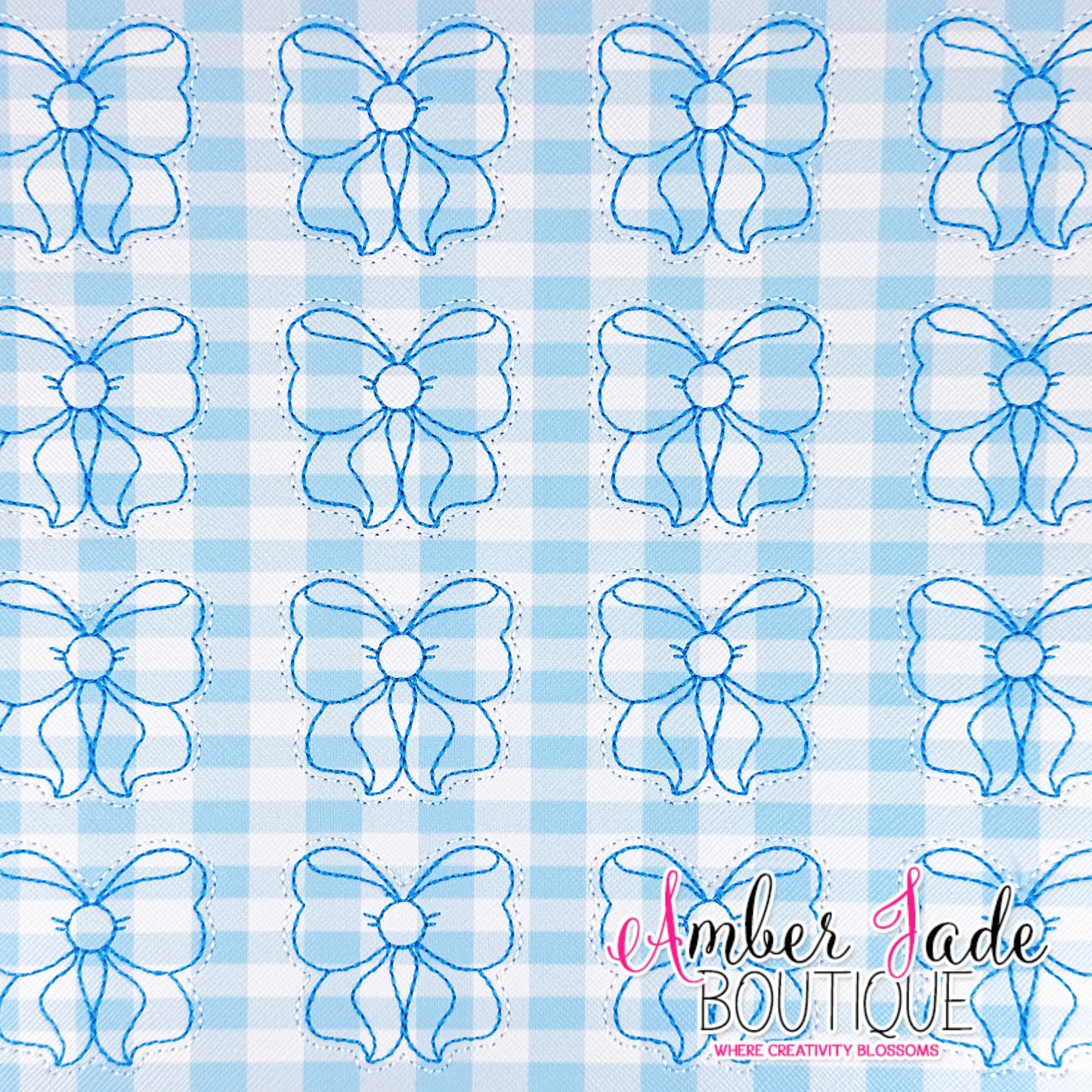 Bow - Blue Plaid