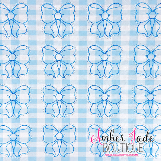 Bow - Blue Plaid