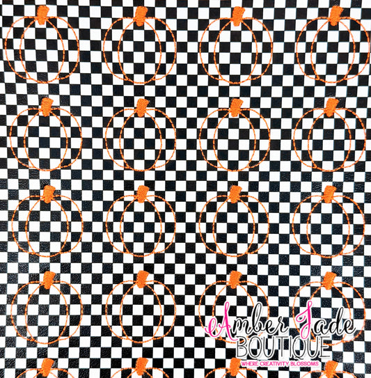 *LIMITED* Pumpkin - Black & White Checkered
