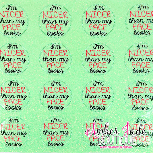 I'm nicer than my face - MINT