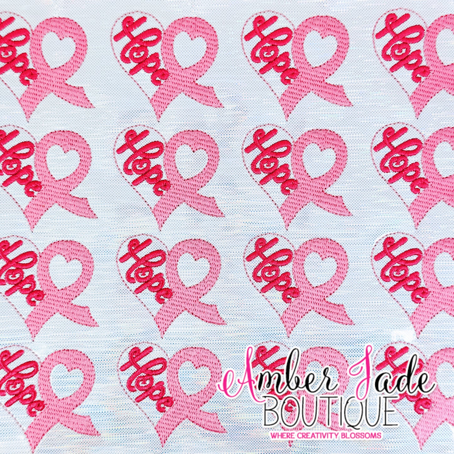 Hope Heart Ribbon - Breast Cancer Awareness