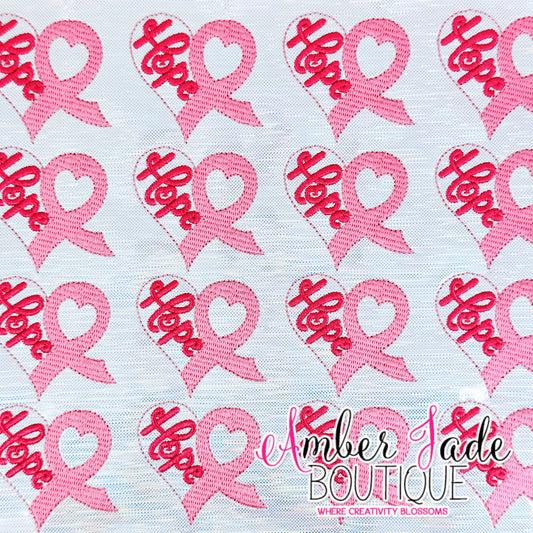 Hope Heart Ribbon - Breast Cancer Awareness