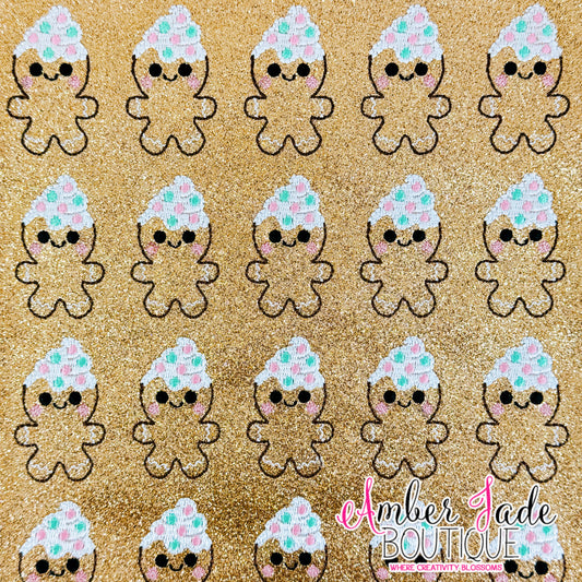 Gingerbread Icing Head - Pink & Mint