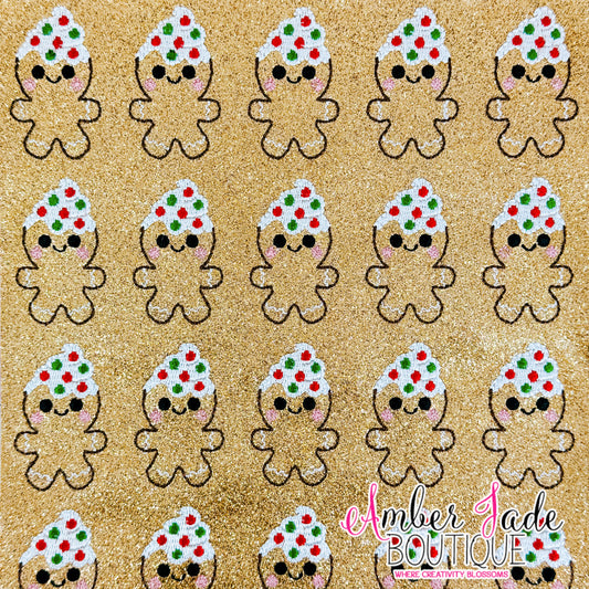 Gingerbread Icing Head - Red & Green