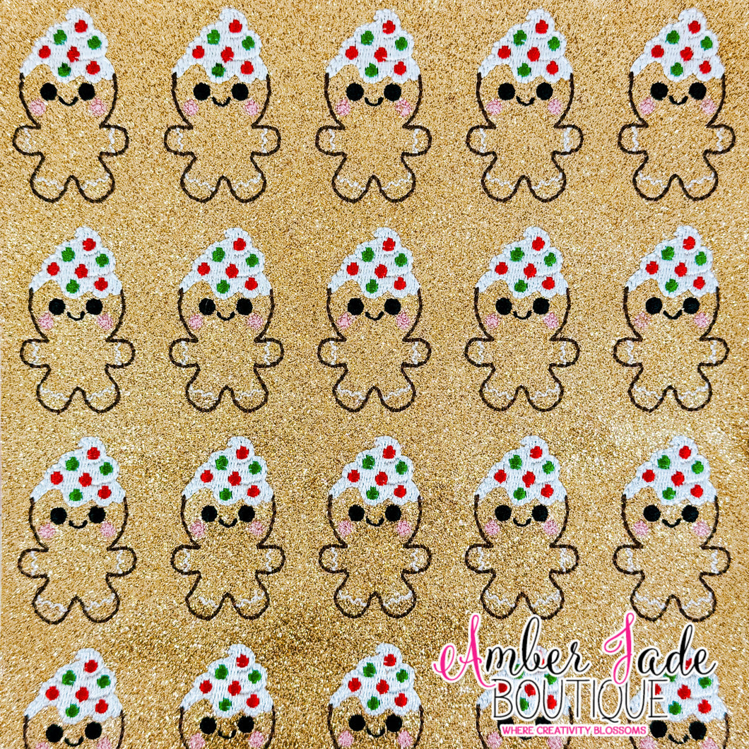 Gingerbread Icing Head - Red & Green