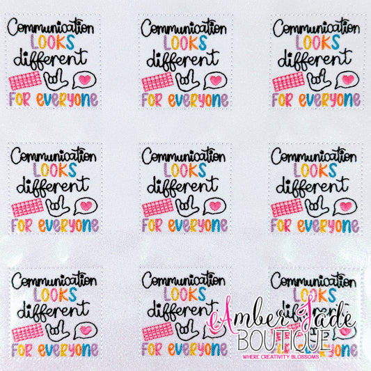 Communication Looks Different For Everyone (Set of 3)