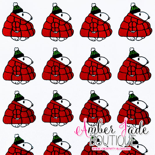 Snoopy Puffy Jacket - RED