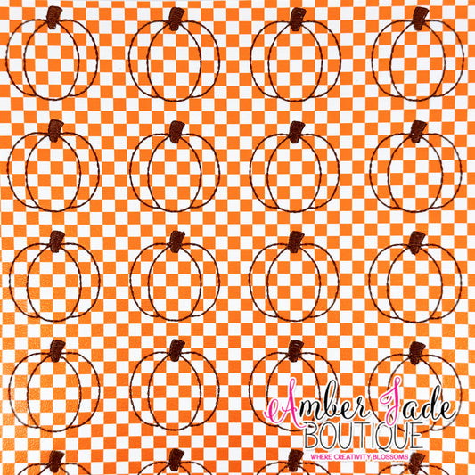 *LIMITED* Pumpkin - Orange Checkers