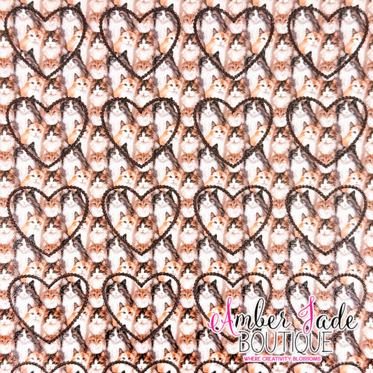 *LIMITED* Fluffy Cats - Heart